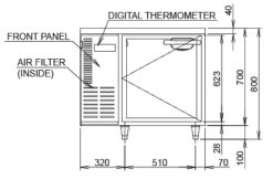 Alternative view of Bàn đông 1 cánh Hoshizaki FTC-90MNA