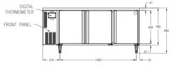 Alternative view of Bàn mát 3 cánh Hoshizaki RTW-186LS4