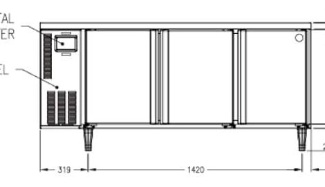 Alternative view of Bàn mát 3 cánh Hoshizaki RTW-186LS4