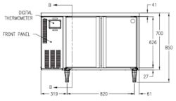 Alternative view of Bàn mát 2 cánh Hoshizaki RTW-120LS4