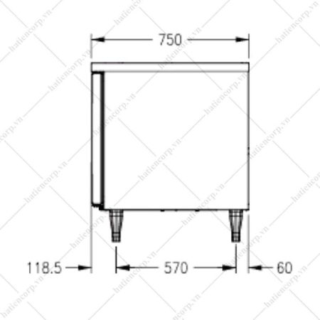 Bản vẽ 2 — Bàn mát 3 cánh Hoshizaki
