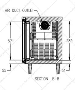 bàn mát 2 cánh hoshizaki 1