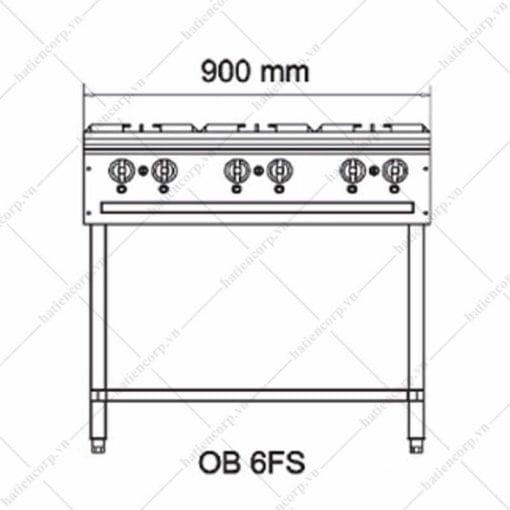 Alternative view of Bếp âu 6 họng Berjaya có chân Berjaya OB6FS-17