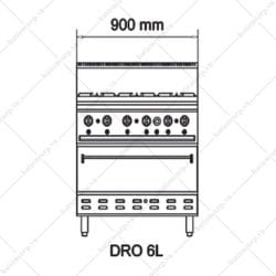 Bếp âu 6 họng có lò nướng Berjaya DRO6L - Ảnh 3