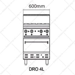Bếp âu 4 họng có lò nướng Berjaya DRO4L - Ảnh 3