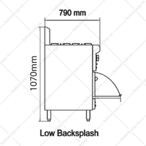 Alternative view of Bếp âu 4 họng có lò nướng Berjaya DRO4L