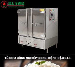 Tủ Cơm Công Nghiệp 100kg - Tủ Cơm Điện Hoặc Tủ Cơm Gas