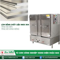 Chất liệu inox 304, an toàn cho chế biến thực phẩm
