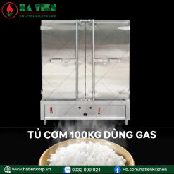 tủ nấu cơm công nghiệp 100kg bằng gas
