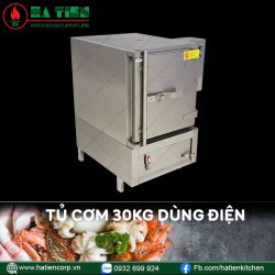 tủ nấu cơm công nghiệp 30kg dùng điện