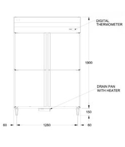 Alternative view of Tủ mát 4 cánh Hoshizaki HRW-147LS4