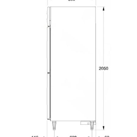 Tủ mát 4 cánh Hoshizaki HRW-147LS4 - hình 2
