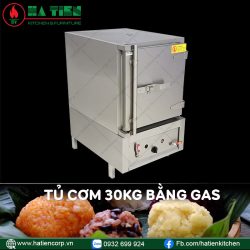 tủ nấu cơm 30kg bằng gas