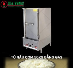 Tủ Nấu Cơm 50Kg Bằng Gas - Tủ Hấp Cơm Công Nghiệp Hà Tiên