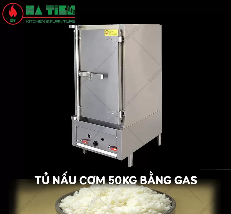 Tủ Nấu Cơm 50Kg Bằng Gas – Tủ Hấp Cơm Công Nghiệp Hà Tiên