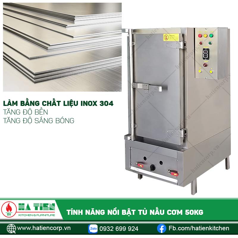 Tính năng nổi bật tủ nấu cơm 50kg