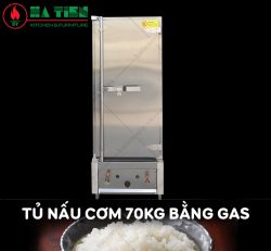 Tủ Cơm Công Nghiệp 70kg - Tủ Nấu Cơm 70Kg Bằng Gas