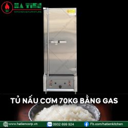 Tủ Cơm Công Nghiệp 70kg - Tủ Nấu Cơm 70Kg Bằng Gas