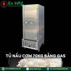 Tủ Cơm Công Nghiệp 70kg - Tủ Nấu Cơm 70Kg Bằng Gas