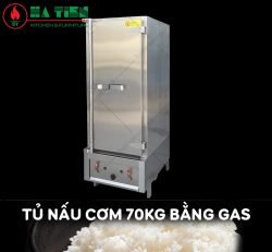 Tủ Cơm Công Nghiệp 70kg - Tủ Nấu Cơm 70Kg Bằng Gas
