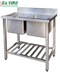 chậu rửa chén 2 ngăn inox