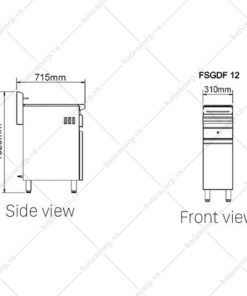Alternative view of Bếp chiên nhúng đơn có chân FSGDF 12
