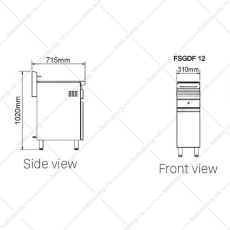 Bếp chiên nhúng đơn có chân FSGDF 12 - hình 4