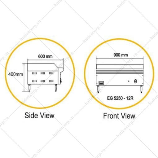 Alternative view of Bếp chiên phẳng bằng điện EG5250 - 12R ( Phân nửa rãnh sọc)