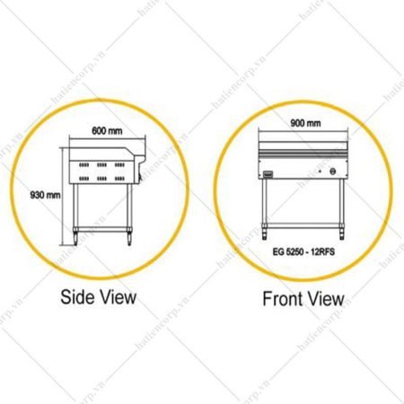 Bếp chiên phẳng bằng điện EG5250 - 12RFS