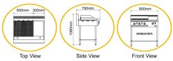 Alternative view of Bếp chiên phẳng bằng gas có lò nướng CB3BGG1BFS