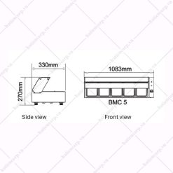 Quầy giữ nóng thức ăn 5 khay BMC