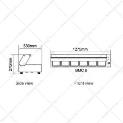 Alternative view of Quầy giữ nóng thức ăn 6 khay BMC 6 để bàn