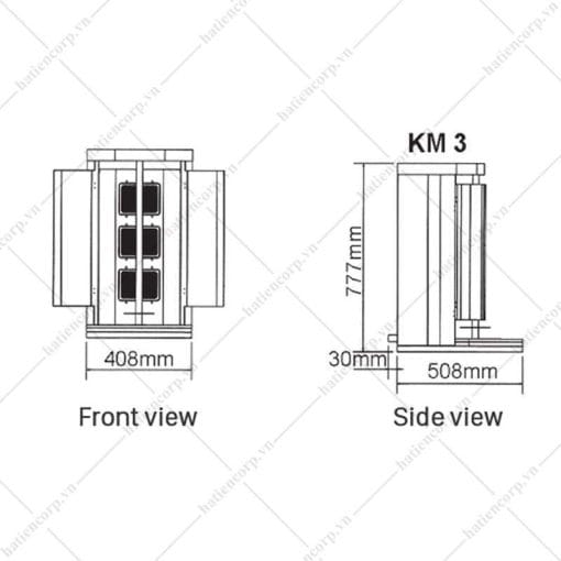 Alternative view of Lò nướng thịt Kebab 3 buồng đốt KM3