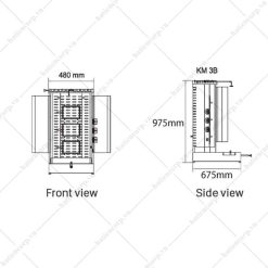 Alternative view of Lò nướng kebab 3 buồng đốt KM3B