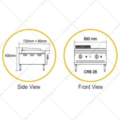 Alternative view of Bếp nướng than nhân tạo CRB 2B