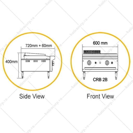 Alternative view of Bếp nướng than nhân tạo CRB 2B
