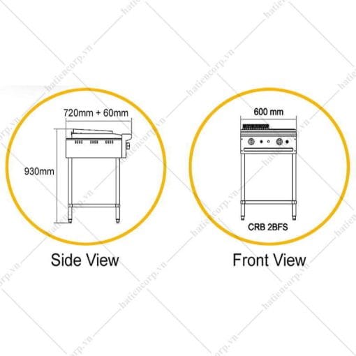 Alternative view of Bếp nướng than nhân tạo CRB 2BFS
