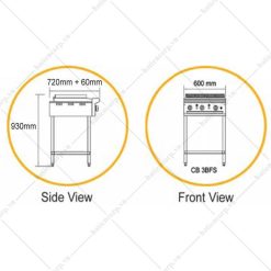 Alternative view of Lò nướng than nhân tạo CB 3BFS