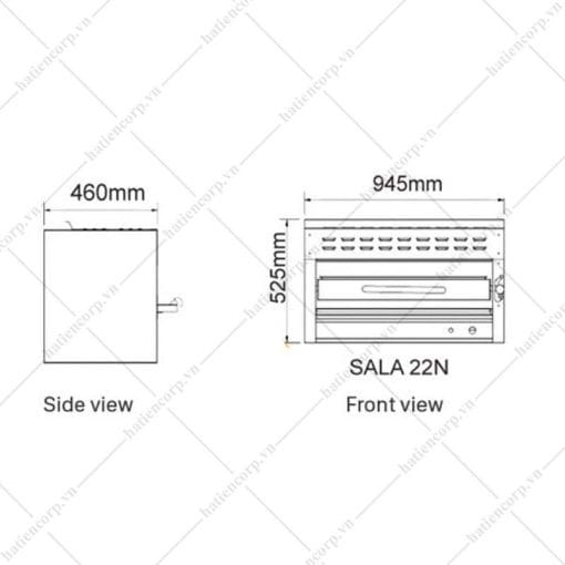 bản vẽ lò nướng salamander
