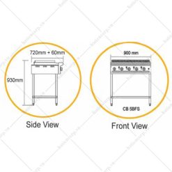 Alternative view of Lò nướng than nhân tạo CB 5BFS