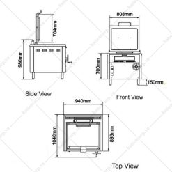 Alternative view of Chảo chiên tay quay công nghiệp TP3237