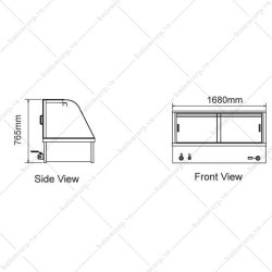 Alternative view of Tủ trưng bày giữ nóng thức ăn HFD25-100