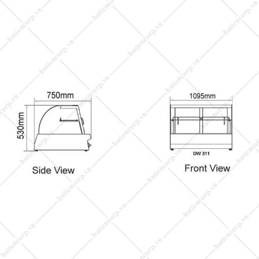 Alternative view of Tủ trưng bày giữ nóng thức ăn DW 311