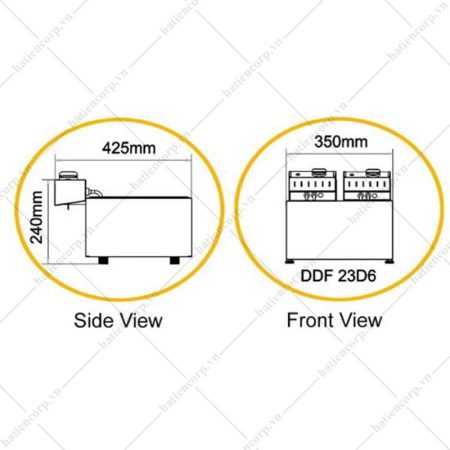 Bếp Chiên Nhúng Đôi DDF 23D6 - hình 3