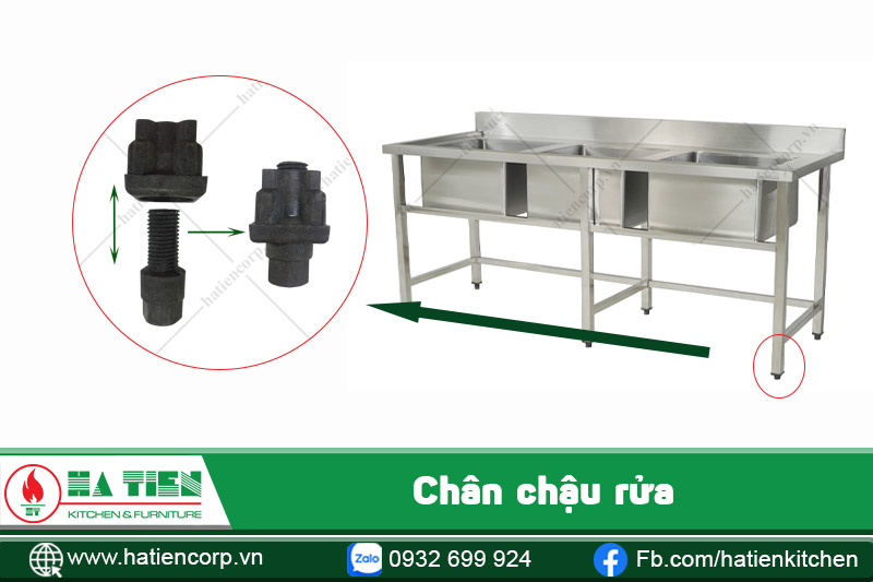 chậu rửa công nghiệp 3 hố