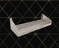 kệ chén inox treo tường 1 tầng có khay