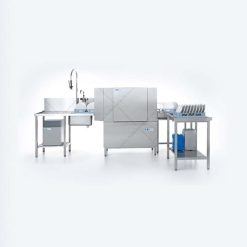 máy rửa chén băng tải