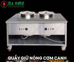 Quầy Giữ Nóng Cơm Canh - Tủ Hâm Nóng Cơm Canh 2 Nồi