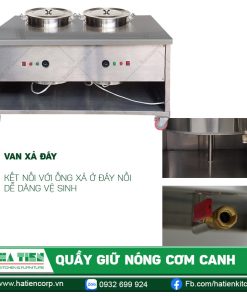 Van xả đáy dưới mỗi nồi