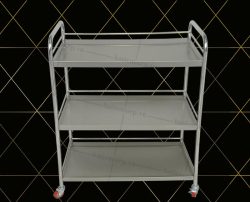 Xe đẩy inox 3 tầng Hà Tiên - Xe đẩy thức ăn nhà hàng - hình 5